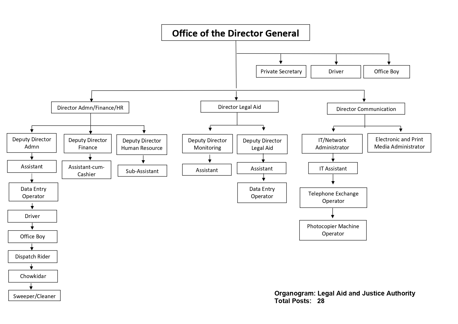 LAJA Organizational Structure